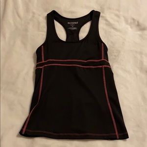 Black and Pink Racerback Workout Tank